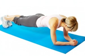 Sportswoman practicing yoga